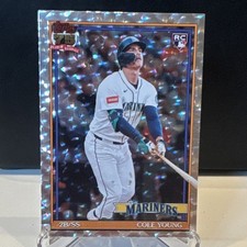 Topps 2026 Series 1 1991 Insert Cole Young Mariners Crackle Foilboard RC #T91-98