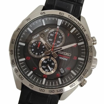 美品 SEIKO セイコー 8T67-00H0 クロノグラフ クォーツ メンズ Seiko 8T67-00H0 Chronograph Quartz Men Rubber Band Silver Watch | eBay