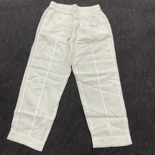 ATHLETA Retreat High Rise Linen Ankle Pants Women's Size M White
