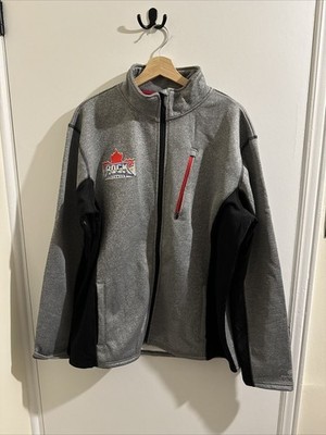 MENS Large Toronto Rock Athletic Zip-Up Lacrosse Jacket Sweater
