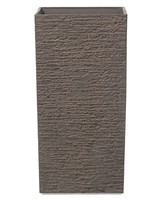 Hoher Blumentopf Dunkelbraun 35X35X70 Cm Steingemisch Gaza