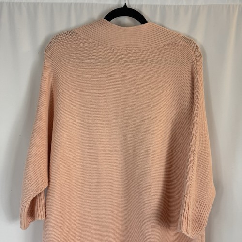 Suéter Top Chico's Rosa Claro 100% Algodón Tejido Cuello en V Manga 3/4 Talla:2 - Imagen 11 de 12