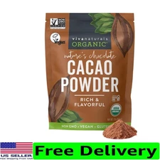 Unsweetened Organic Cacao Powder, 1 lb – Ideal for Smoothies & Baking Recipes