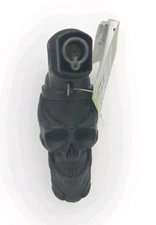  4.3" Jet Torch Gun Lighter Refillable Lockable Adj. Engraved Skull  Blk. Refill