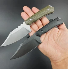 Outdoor Survival Tactical Fixed Blade Knife 8Cr13 EDC Hunting Camping w/ Sheath