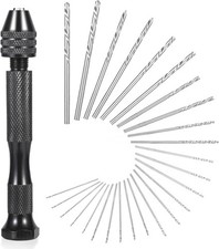 26PCS Micro Drill Bit Set Hand Drill for Jewelry Making Resin Wood Plastic
