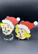  Fallout Vault Boy & Vault Girl Wooden Ornaments – Bethesda Official 2022 Set