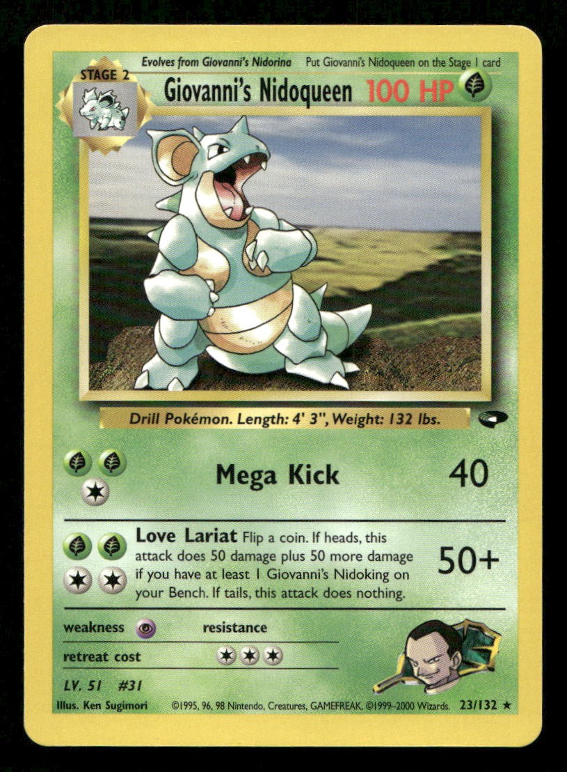 Giovanni's Nidoqueen 23/132 Gym Challenge Unlimited NM/M Pokemon