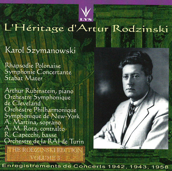 クラシック CD Cleveland Orch, Nypo; Rodzins Arture Rodzinski Vol. 3  3421710411554 Lys /00110 CD CLEVELAND ORCH, NYPO; FAMILY Arture Rodzinski Vol. 3