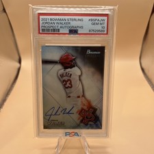 PSA 10 GEM 2021 BOWMAN STERLING JORDAN WALKER AUTO #BSPAJW Prospect Autographs