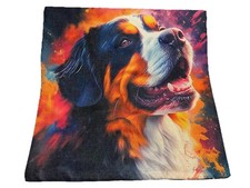 Bernese Mountain Dog Colorful Double Throw Pillow Cover Holiday Home Decor