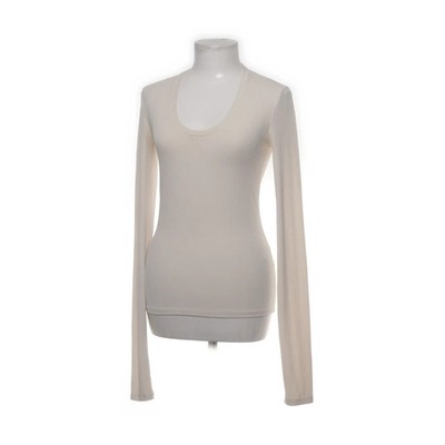 H&M, Langarmshirt, Größe: S, Beige, Elasthan/Polyester, Einfarbig #iyT