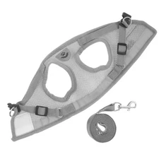  1 Set Dog Harness And Leash Set - Mesh Adjustable Pet Vest Harness With