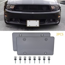 2pcs Abs Plastic Clear License Plate Tag Cover Frame Protector For Us Car