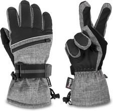 Guantes esqui termicos impermeables Thinsulate adultos cremallera nieve