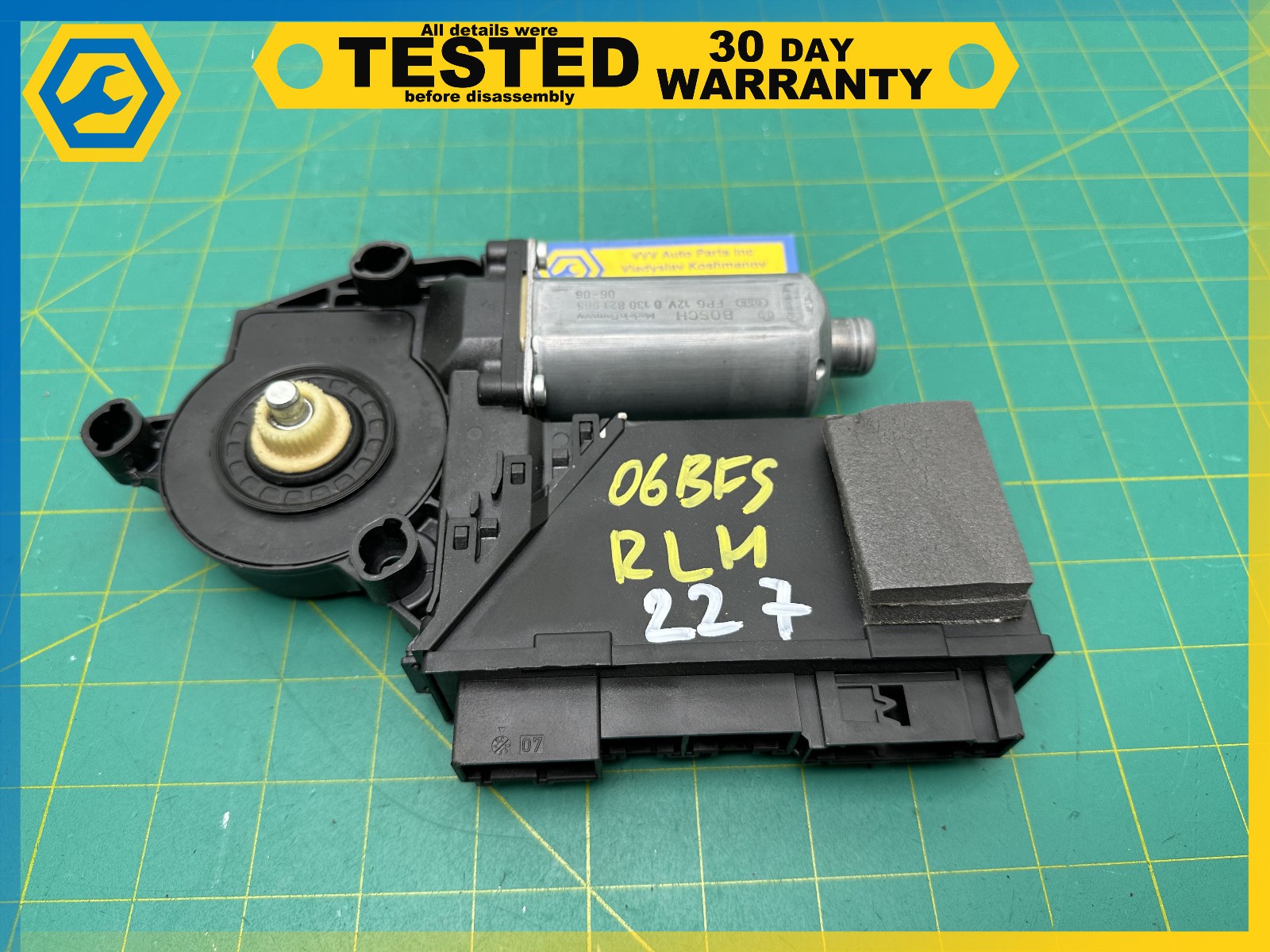 06-12 BENTLEY Flying Spur REAR LEFT SIDE DOOR WINDOW REGULATOR MOTOR OEM