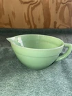 Fire King Jadeite Batter Mixing Bowl Spout Handle Oven Proof 6.5 Cup Vintage