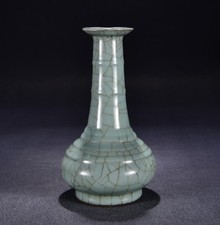 Old Chinese Guan Kiln Celadon Glaze Vase U2155
