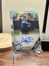 Zack Brown 2019 Bowman Chrome 1st Prospects Autographs #CPA-ZB Refractor /499