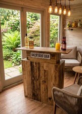Modern Home / Garden Bar - Old Wood - Champagne, Cocktail, Whiskey, Backyard