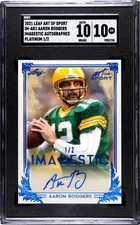 2021 Leaf Art of Sport Aaron Rodgers PLATINUM /2 SGC 10 w/10 AUTO (1/2)