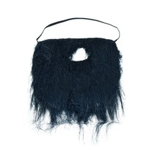 Fake Black Beard Mustache Facial Hair Halloween Costume Accessory Disguise Prop