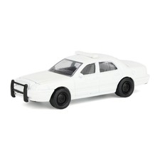 1/64 2001 Ford Crown Victoria Police Interceptor, Blank White, Hobby Exclusive,