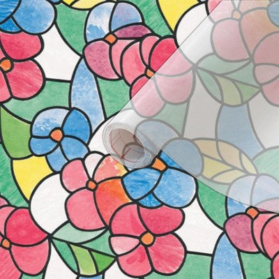d-c-fix Klebefolie Lisboa Blumen Fensterfolie Selbstklebend Dekor 200 x 45 cm
