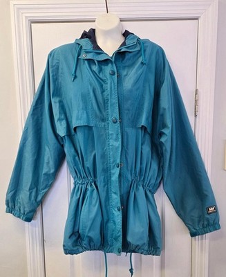 Women's Helly Hansen Packable Jacket Teal Blue Size M Layer