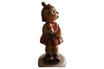 Goebel Figurine Décorative Fille Fleur Porcelaine Rouge 10,5cm - Photo 1/4