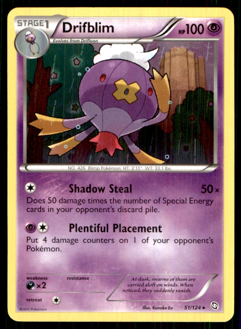 2012 Black & White - Dragons Exalted Drifblim Stage 1/Rare #51