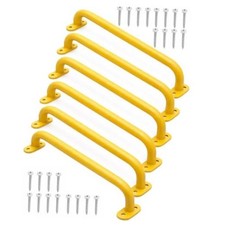 17-Inch Yellow Metal Safety Grab Handles, Heavy-Duty Playground Handles for