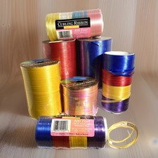 Mixed Bulk Lot Of Curling Ribbon Over 1800 Feet Multiple Spools READ