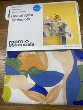 Room Essentials Rectangular Tablecloth 60" x 84" Stripes 100 Cotton NWT