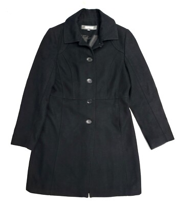 KENNETH COLE Reaction Womens Wool A Line Trench Coat