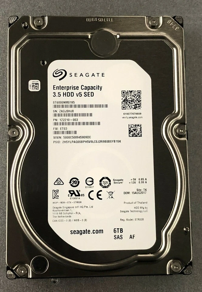 Disco duro Seagate 6 TB SAS 12 GB 512e 7,2K 3,5 capacidad empresarial V5 HDD 7200 Foto 2 de 4