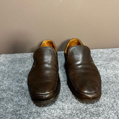 Bally Shoes Mens 11 D Brown Leather Slip On Low Top Loafers  display picture 1