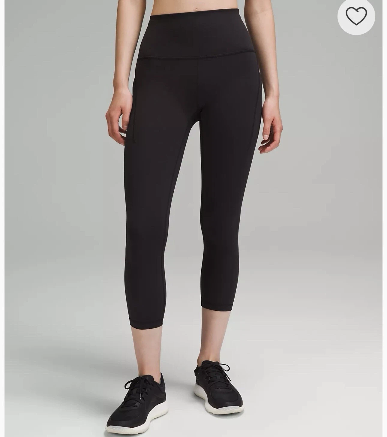NEW Lululemon Size 4 Wunder Train HR Crop 23" Pockets LW6CEPS