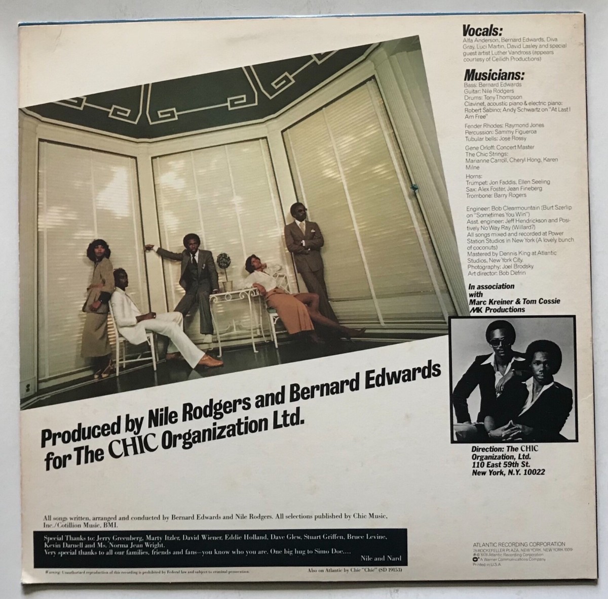 Chic (Bernard Edwards & Nile Rodgers) - C'est Chic - 1978 - Vinyl