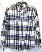 George Men' Sz 2XLT 50-52 Measure 54 Long Sleeve Shirt Soft Cotton Blend Plaid