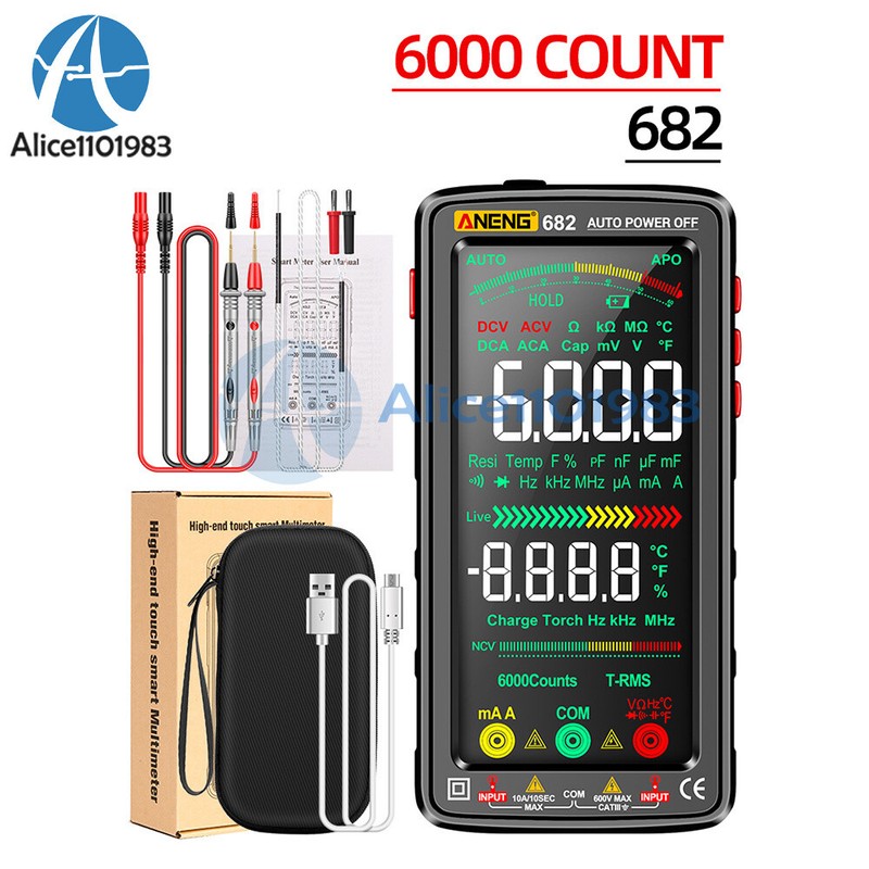 ANENG 683/682/681 Smart Digital Multimeter AC/DC Capacitance Meter Diode Tester