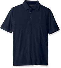 New Nautica Men's Classic Fit Short Sleeve Polo Shirt with Stitching Detail S