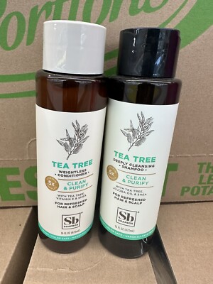 Tea Tree Deep Cleansing Shampoo & Weightless Conditioner. Clean & Purify 16 Fl