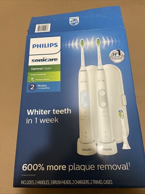 Philips Sonicare Optimal Clean Rechargeable Electric Toothbrush 2-pack - GRY BLU