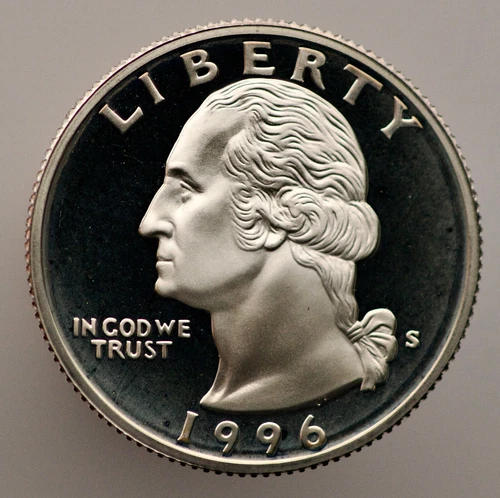 1996-S Washington Quarter - Gem Proof - 90% Silver - .1808 Troy oz (sku:RP5)