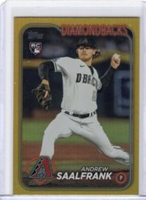 2024 Topps Andrew Saalfrank Rookie RC Arizona Diamondbacks Gold Foil SP