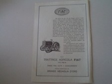 advertising Pubblicità 1922 FIAT TRATTORE TRATTRICE AGRICOLA TIPO 702 A