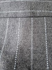 Ladies Plus Size MAGIC-SCULPT DRESS SMART/SPECIAL OCCASION GREY /BLUE PINSTRIPE