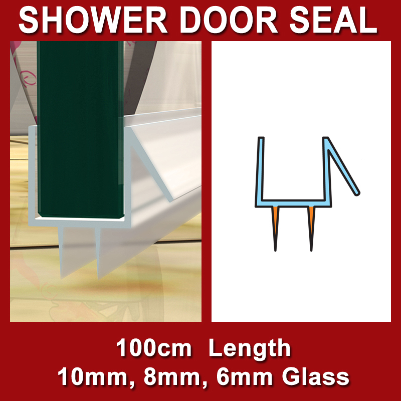 SHOWER SCREEN DOOR PLASTIC STOP WATER SEAL STRIP 10MM 8MM 6MM 5MM GLASS USHAPE eBay