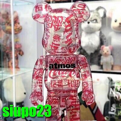 Medicom 1000% Bearbrick ~ Atmos x Coca-Cola Be@rbrick Clear Body Version |  eBay